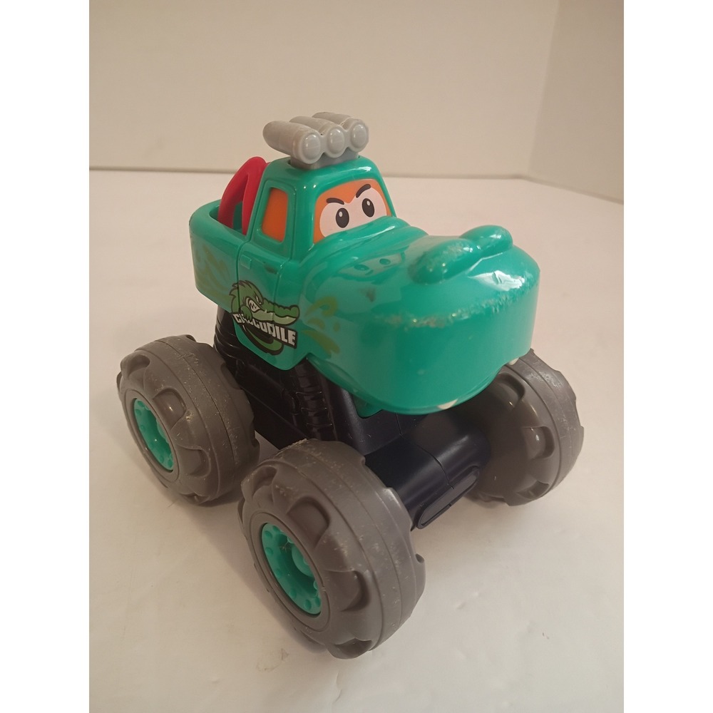 Crocodile Monster Truck Toy Teal Green Kids Friction Vehicle Character Car